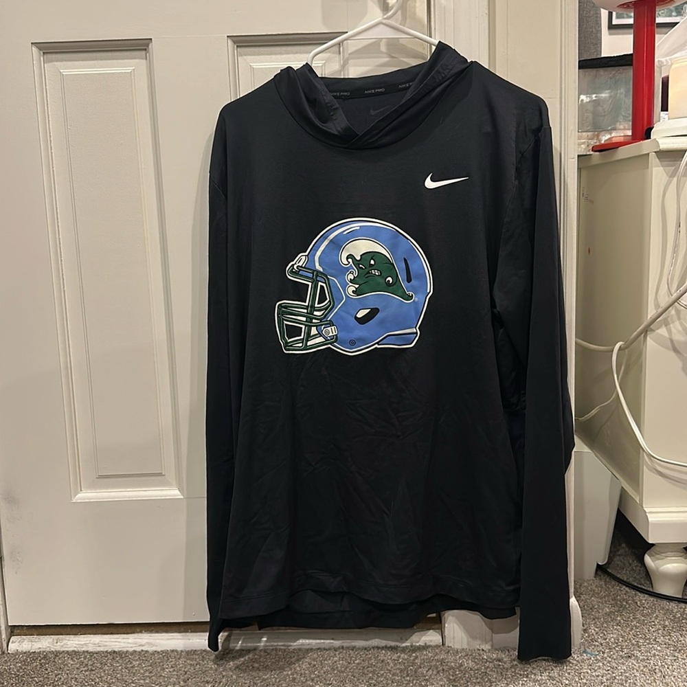 Tulane Football Player Issued Nike Hoodie Tee Men’s Large